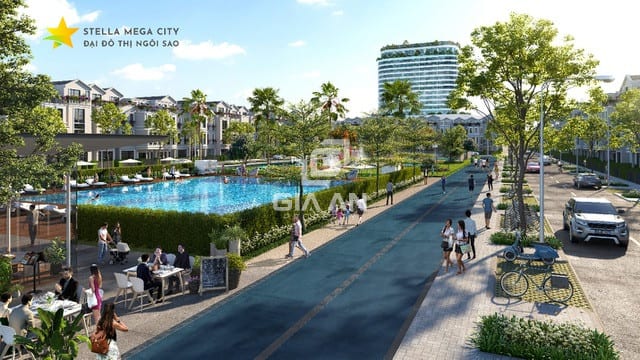 Không gian sống xanh kết hợp nhiều tiện ích tại Stella Mega City