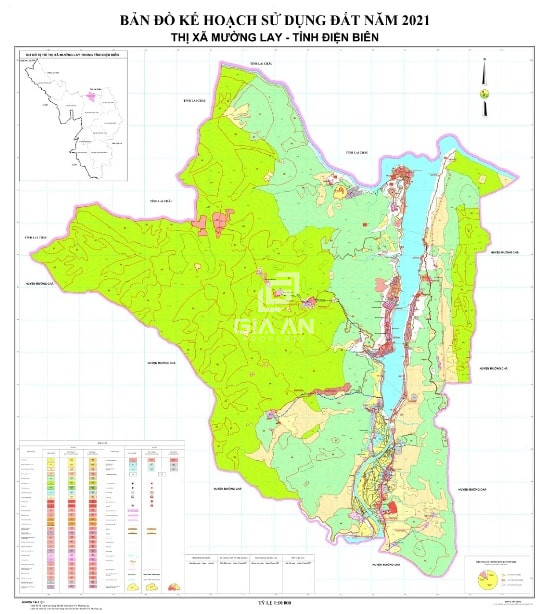  Bản đồ quy hoạch sử dụng đất Thị xã Mường Lay (tỉnh Điện Biên) cập nhật 2021
