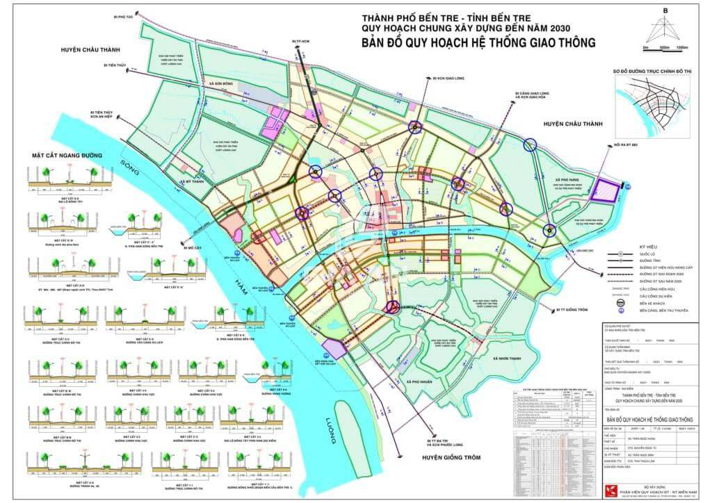 Bản đồ quy hoạch giao thông thành phố Bến Tre