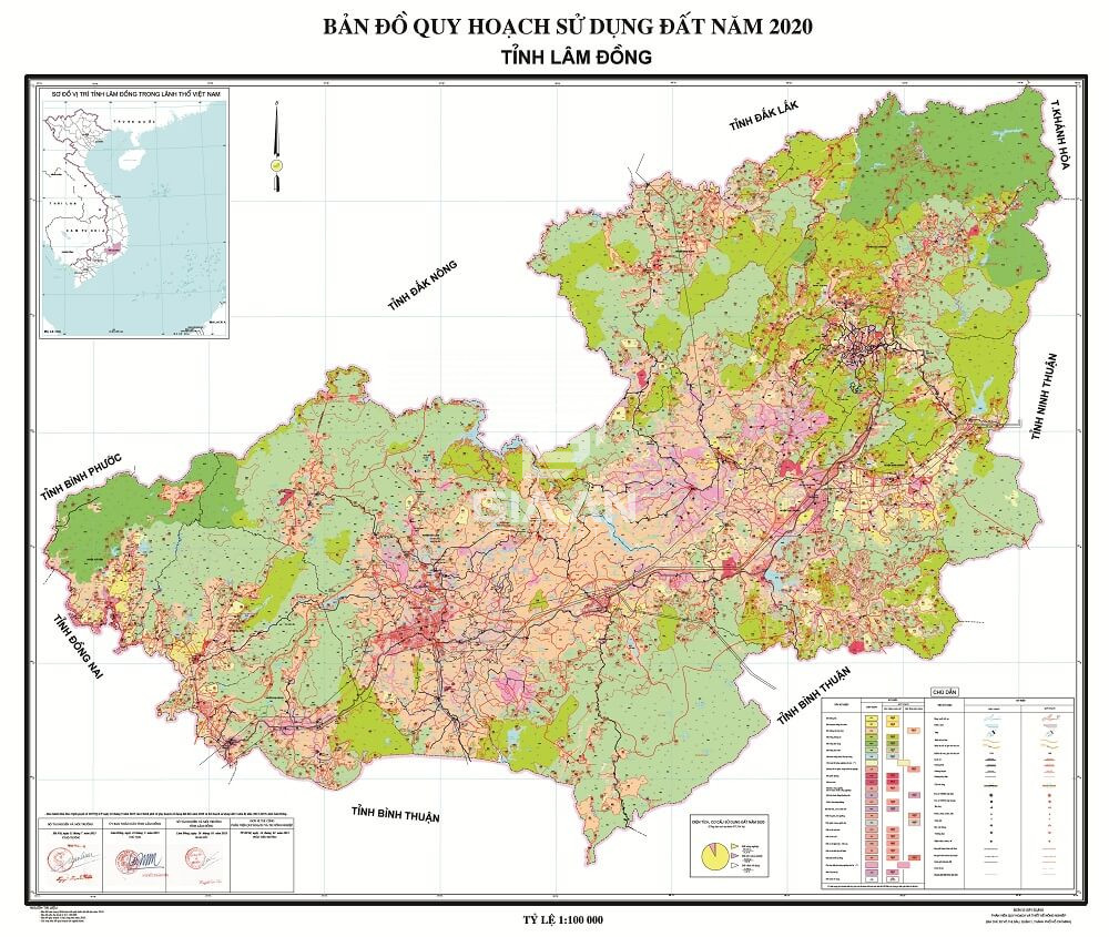 Bản đồ quy hoạch sử dụng đất tỉnh Lâm Đồng