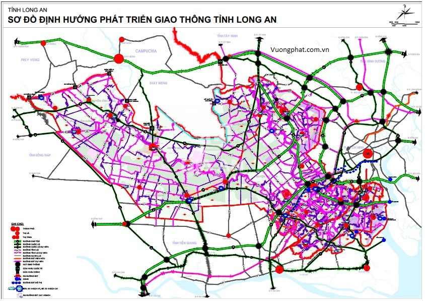 Bản đồ quy hoạch giao thông tỉnh Long An