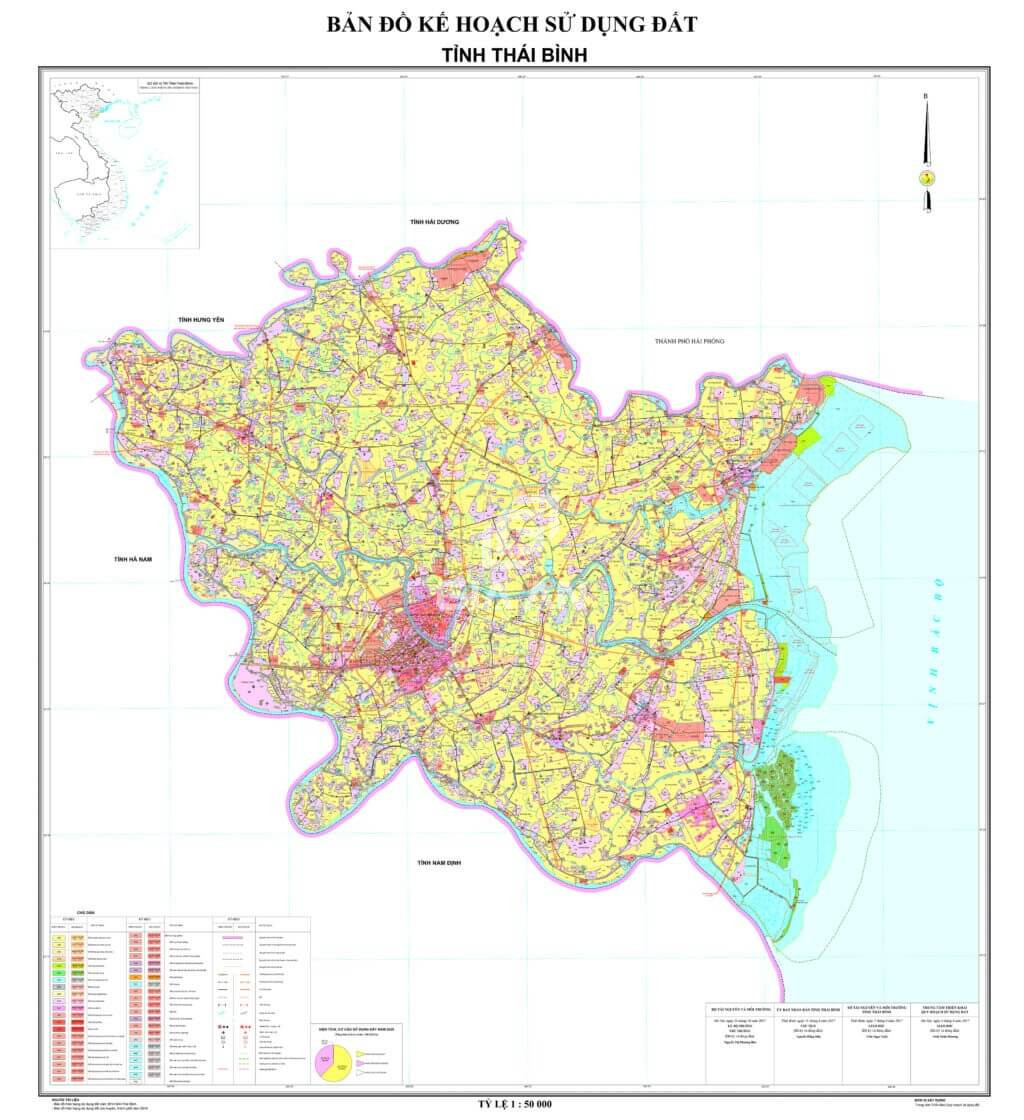 Bản đồ quy hoạch sử dụng đất tỉnh Thái Bình