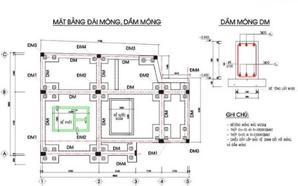 Bản vẽ móng cọc nhà 3 tầng chi tiết nhất năm 2022 - 6